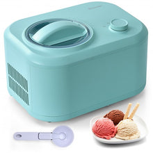 Load image into Gallery viewer, 1.1 QT Ice Cream Maker Automatic Frozen Dessert Machine with Spoon-Green