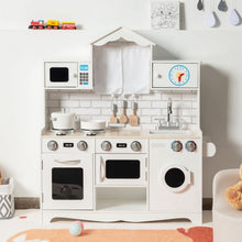 Load image into Gallery viewer, Wooden Kids Kitchen with Washing Machine
