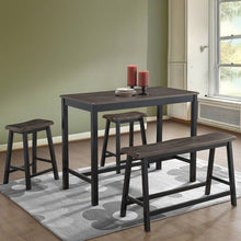 Load image into Gallery viewer, 4 pcs Solid Wood Counter Height Dining Table Set-Gray