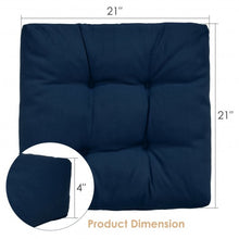 Load image into Gallery viewer, 21" x 21" Patio Chair Seat Cushion Pads for Indoor and Outdoor-Navy