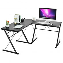 Load image into Gallery viewer, 59" L-Shaped Corner Desk Computer Table for Home Office Study Workstation-Black