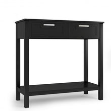 Load image into Gallery viewer, 2 Drawers Accent Console Entryway Storage Shelf-Black