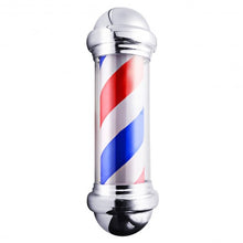 Load image into Gallery viewer, 30" Barber Shop Pole Red White Blue Rotating Light