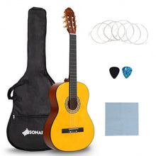 Load image into Gallery viewer, 39" Full Size 6 String Classical Guitar with Bag-Yellow
