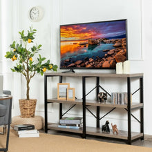 Load image into Gallery viewer, 3 Tier 47" Console Metal Frame Sofa Table-Oak