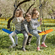 Load image into Gallery viewer, Saucer Tree Swing Surf Kids Outdoor Adjustable Oval Platform Set w/Handle-Color