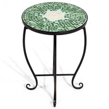 Load image into Gallery viewer, Outdoor Indoor Steel Accent Plant Stand Cobalt Table-Green