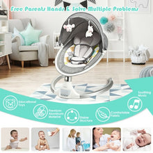 Load image into Gallery viewer, Baby Swing Electric Rocking Chair with Bluetooth Music Timer-Gray