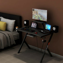 Load image into Gallery viewer, Multifunctional K-Shaped Gamer Desk with Display Support Plate