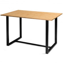 Load image into Gallery viewer, Computer Desk with Bamboo Top & Metal Frame-Natural Desk