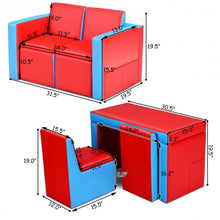 Load image into Gallery viewer, Multi-functional Kids Sofa Table Chair Set