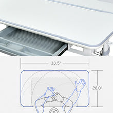 Load image into Gallery viewer, Height Adjustable Kids Desk with Tilting Desktop and Drawer