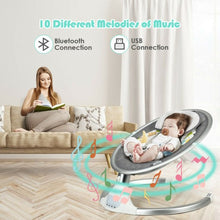 Load image into Gallery viewer, Baby Swing Electric Rocking Chair with Bluetooth Music Timer-Gray