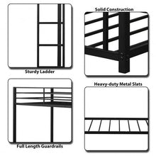 Load image into Gallery viewer, Metal Bunk Bed Twin Over Classic Bunk Bed Frame