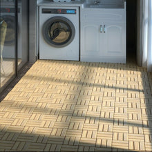 Load image into Gallery viewer, 10 PCS 12" x 12" Acacia Wood Interlocking Check Deck Tiles