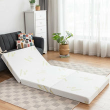 Load image into Gallery viewer, 4� Folding Foam Mattress Tri-fold Sofa Bed Mat-Twin Size