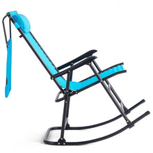 Load image into Gallery viewer, Zero Gravity Folding Rocking Chair Rocker Porch-Navy