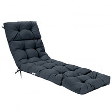 Load image into Gallery viewer, 73" Lounge Chaise Cushion Padded Recliner for Indoor and Outdoor-Gray