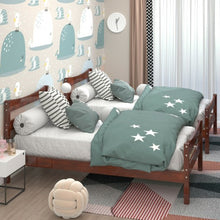 Load image into Gallery viewer, Twin Size Platform Bed Frame Foundation Slat Support -Walnut