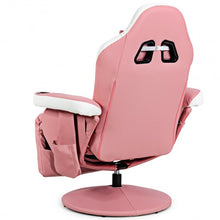 Load image into Gallery viewer, Ergonomic High Back Massage Gaming Chair with Pillow-Pink