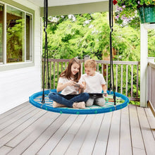 Load image into Gallery viewer, 40'' Spider Web Tree Swing Kids Outdoor Play Set with Adjustable Ropes-Blue