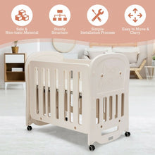 Load image into Gallery viewer, 3-in-1 Baby Bed Crib with 2" Mattress