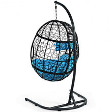 Load image into Gallery viewer, Hanging Cushioned Hammock Chair with Stand-Blue