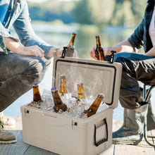 Load image into Gallery viewer, 64 Quart Heavy Duty Outdoor Insulated Fishing Hunting Ice Chest -Gray