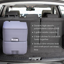 Load image into Gallery viewer, 5 Gallon 20 L Outdoor / Indoor Potty Commode Portable Flush Toilet-Gray