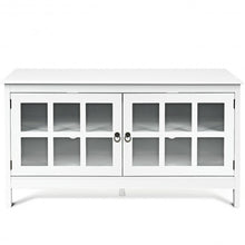 Load image into Gallery viewer, 50" TV Stand Modern Wood Storage Console with 2 Doors-White