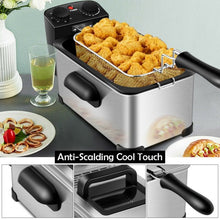 Load image into Gallery viewer, 3.2 Quart Electric Stainless Steel Deep Fryer with Timer