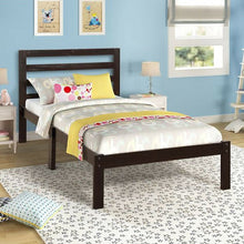 Load image into Gallery viewer, Platform Bed Twin Size Bed Frame Wood Slat Support