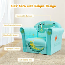 Load image into Gallery viewer, Kids Crocodile Armrest Upholstered Couch