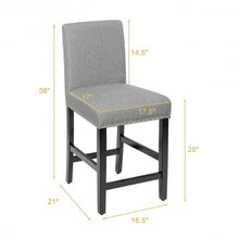 Load image into Gallery viewer, 25'' Kitchen Chairs w/ Rubber Wood Legs-Gray
