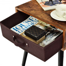 Load image into Gallery viewer, Mid-Century End Accent Bedside Table-Brown