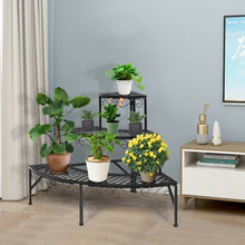 Load image into Gallery viewer, 3 Tier Metal Corner Plant Display Rack