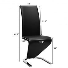 Load image into Gallery viewer, 2 pcs High Back W/U - Shaped PU Leather Dining Chairs