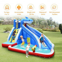 Load image into Gallery viewer, Inflatable Water Slide Shark Bounce House Castle without Blower