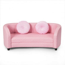 Load image into Gallery viewer, 2 Seat Kids Sofa Armrest Chair with Two Cloth Pillows