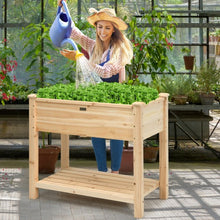 Load image into Gallery viewer, Raised Garden Elevated Wood Planter Box Stand