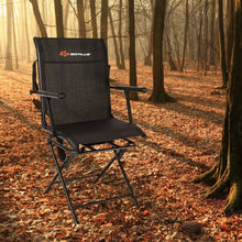 Load image into Gallery viewer, Swivel Hunting Chair Foldable Mesh Chair with Armrests-Black