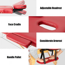 Load image into Gallery viewer, Portable Adjustable Facial Spa Bed with Carry Case-Red