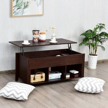 Load image into Gallery viewer, Lift Top Coffee Table with Storage Lower Shelf-Brown