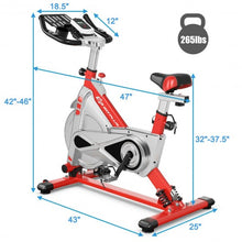 Load image into Gallery viewer, Stationary Silent Belt Adjustable Exercise Bike w/Phone Holder & Electronic-RE