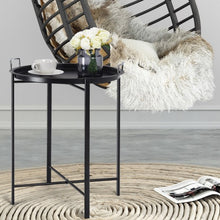Load image into Gallery viewer, Metal Tray Round End Table Living Room Sofa Side Table