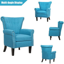 Load image into Gallery viewer, Modern Accent Tufted Upholstered Single Sofa-Blue