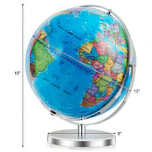 Load image into Gallery viewer, 13" Illuminated World Globe 720° Rotating Map with LED Light
