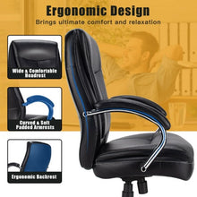 Load image into Gallery viewer, 500 Pounds Big and Tall High Back Adjustable Leather Office Chair Task Chair