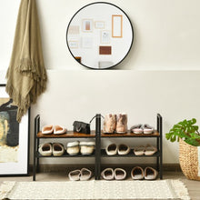 Load image into Gallery viewer, 4-Tier Storage Stackable Shoe Shelf Display Rack for Home