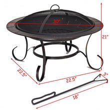 Load image into Gallery viewer, 30" Outdoor Fire Pit BBQ Camping Firepit Heater